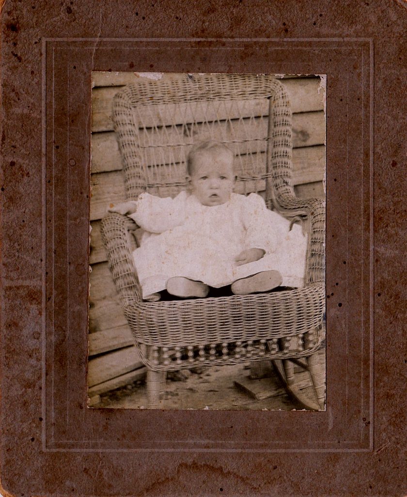 Antique cabinet card of baby