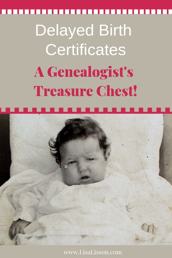 Did your ancestor have a delayed birth certificate? That's a good thing! Find out the "extra" genealogy clues that are not found in traditional birth or vital records. #genealogy #ancestors #areyoumycousin
