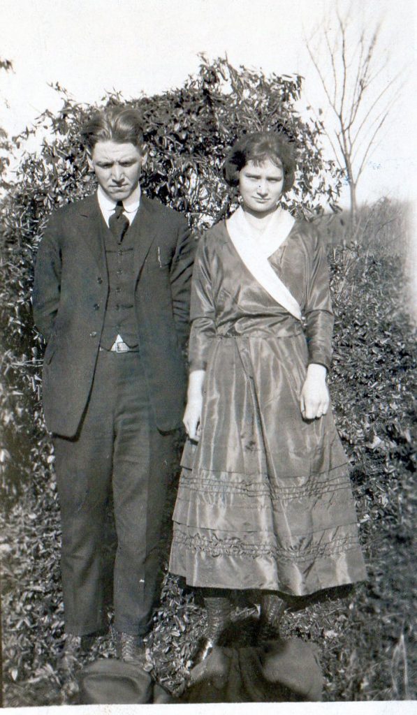 Black and white photo of man and woman from the early 1900's