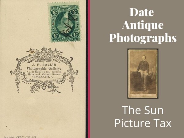 Not sure how old that antique photograph is? Learn how to use tax stamps to identify you old family photo.