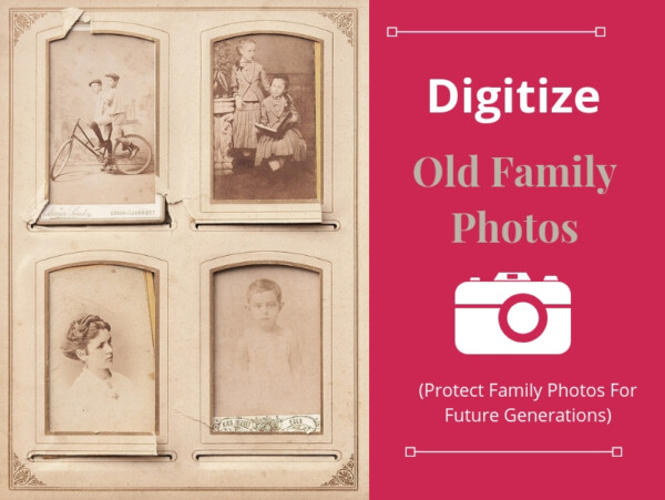 Wondering how to preserve your old family photos? Want an easier way to share them? Learn how to digitize old family photos.