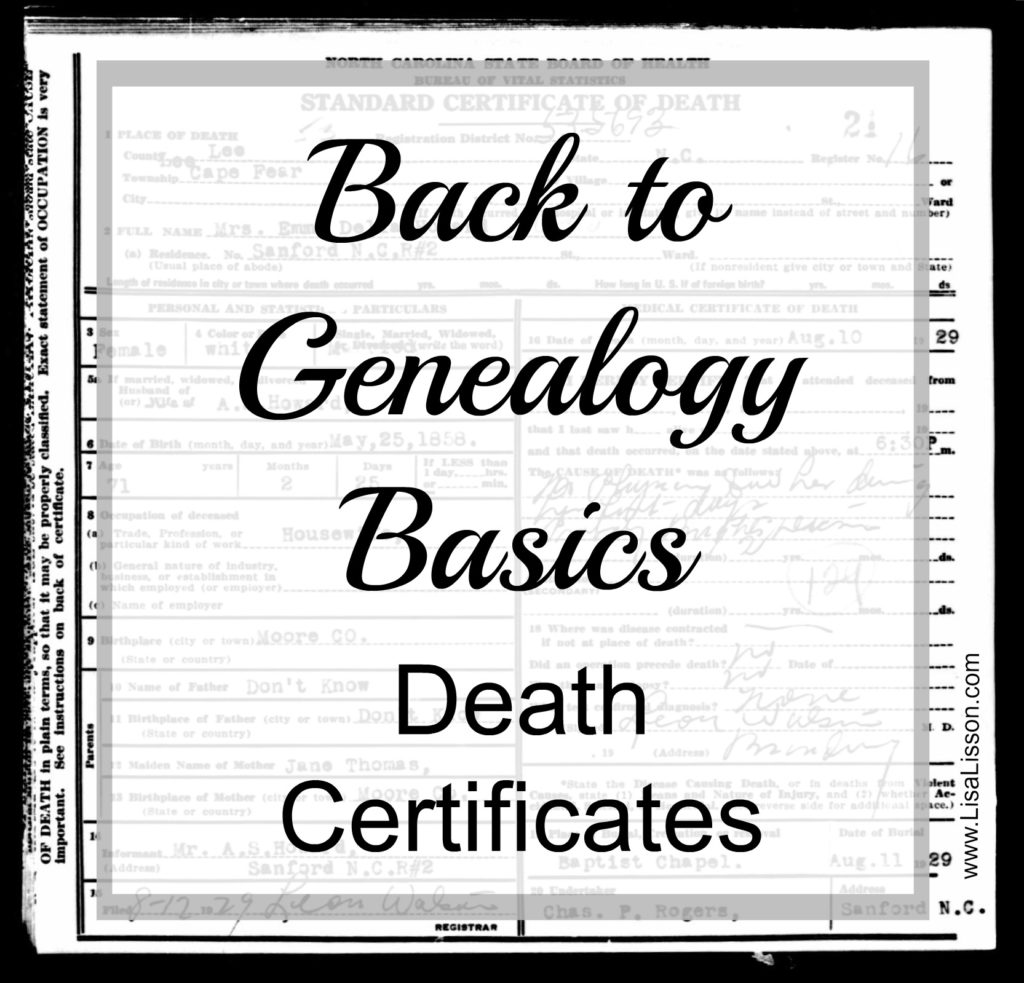 Death certificates can provide valuable information on your ancestor such as a full name, spouse's name, parents' names and more.