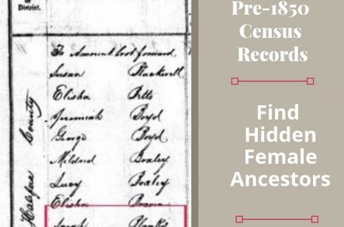 Trouble tracing your female ancestors? Do not overlook them in those early pre-1850 census records.