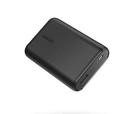 Small black portable phone charger