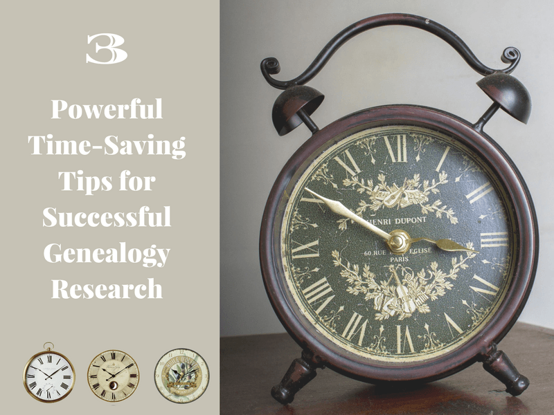 Genealogy research can be time consuming. Explore 3 time-saving tips for your genealogy research. Learn how to be a more efficient and productive researcher.