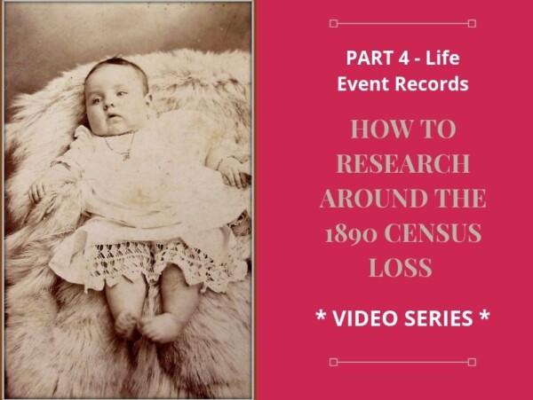 Has the loss of the 1890 census got your genealogy research stalled? Look for vital records and life event records to move your research forward. #genealogy #ancestors #1890census