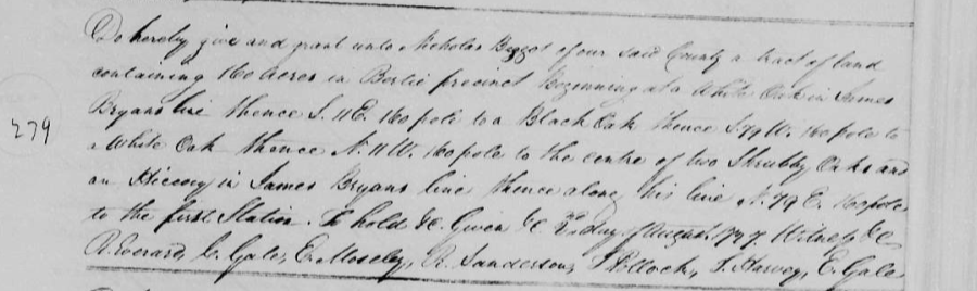 1727 Baggott Land Grant