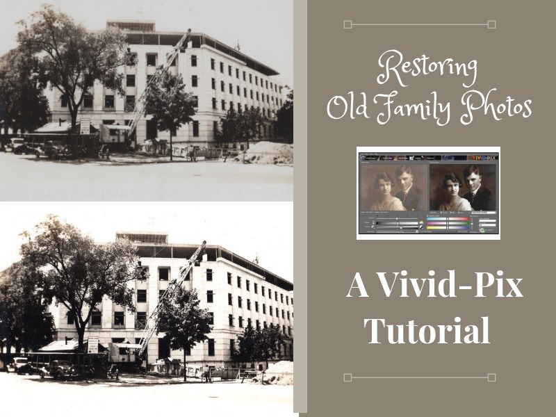 Restore your old family photos and discover new clues to your family history! "Fix Your Pics" with Vivid-pix software and preserve those precious photos! #genealogy #familyphotos