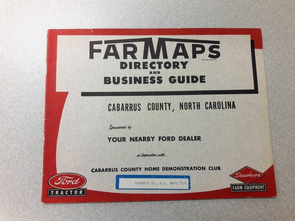 Farm Maps Directory for Cabarrus County