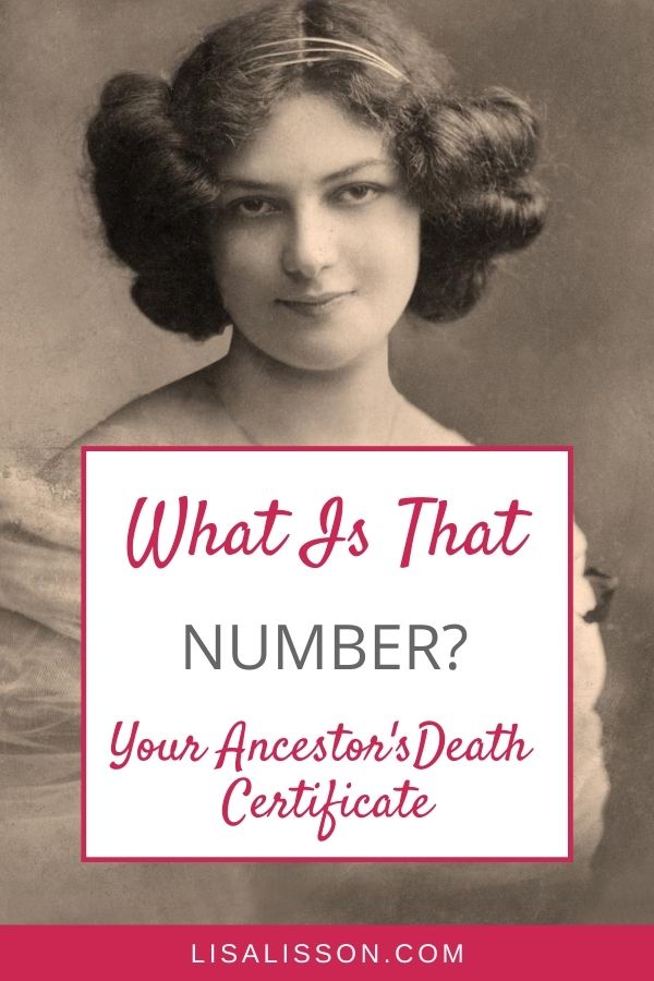 pin for numbers on ancestors death certificate