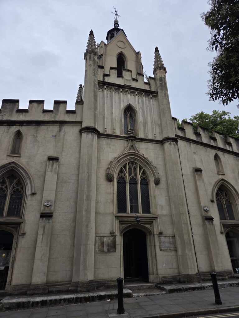 Exterior of St. Mary Magdalene Church in Bermondsey where Barnabus married in 1693